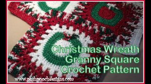 you tube how to crochet wreath granny squares