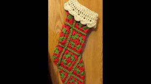 Free Pattern Easy To Crochet Granny Square Stocking